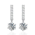 1ct 6.5mm Moissanite  Studs Earrings S925 Sterling Silver with Gold Plated Drop Earrings Wedding Party Fine Jewelry