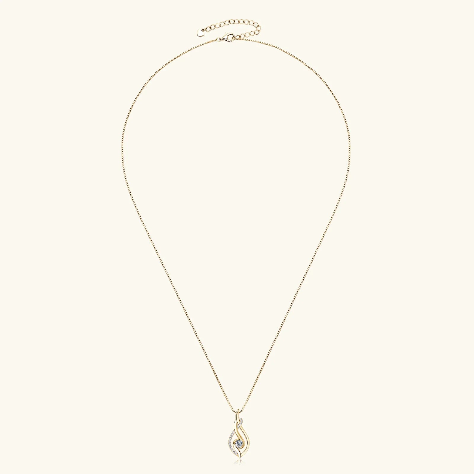 Real Full Moissanite Necklace for Women Twisted Pendant Choker Chain 925 Silver Yellow Gold Color Fine Jewelry with Certificate