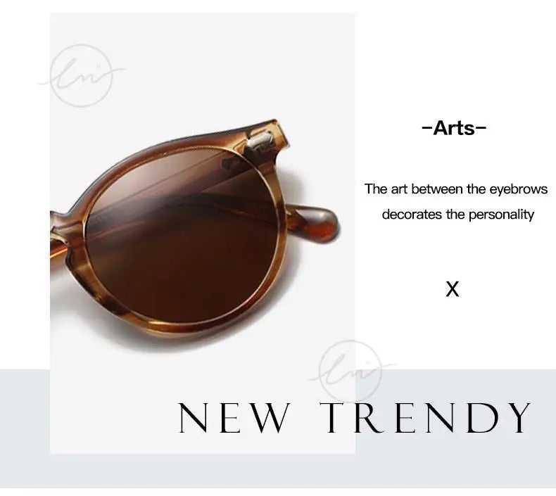 Retro Round Polarized Sunglasses Women Men Classic Leopard Frame Driving Shades Vintage Sun Glasses Unisex UV400 Gafas De Sol