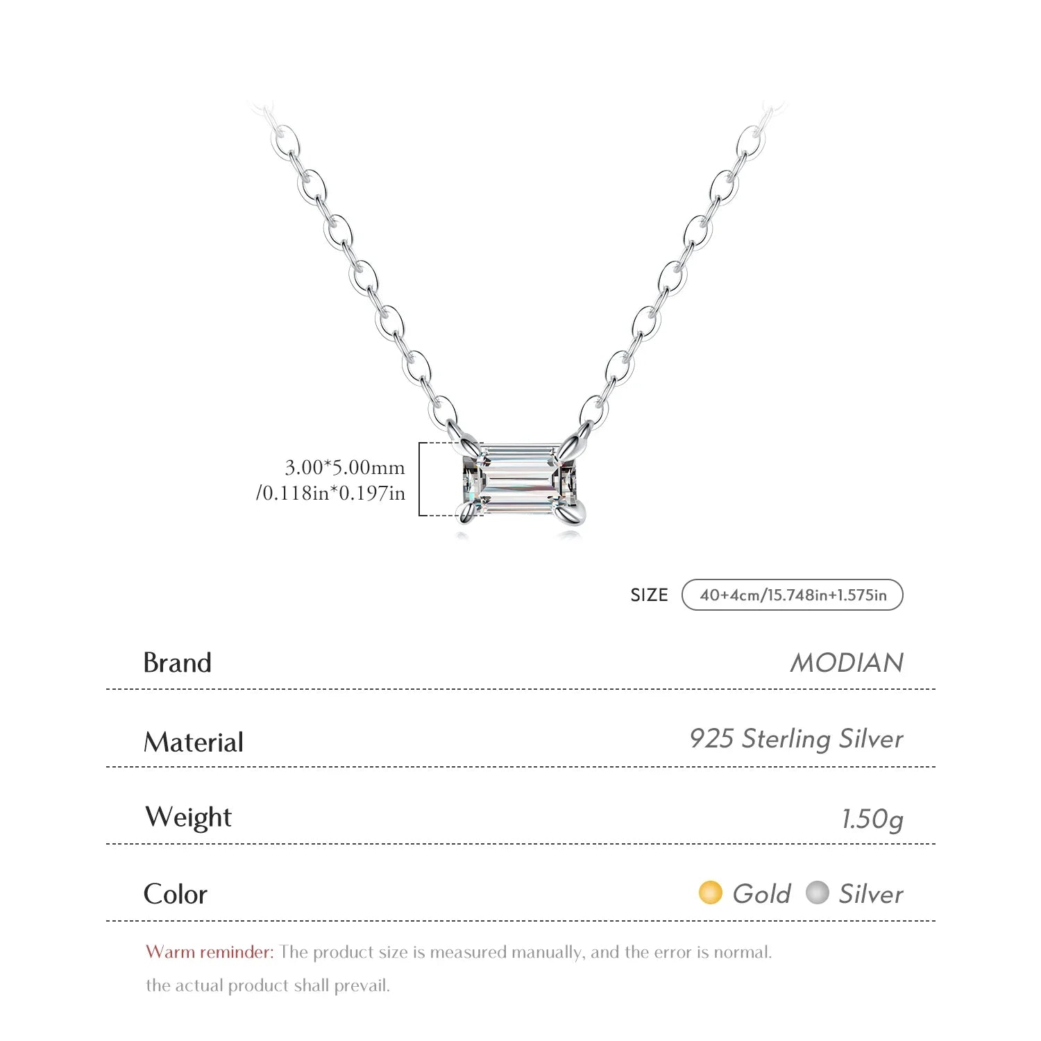 Genuine 925 Sterling Silver Fashion Charm AAA Zirconia Pendant Necklace For Women Silver Female Necklaces Fine Jewelry