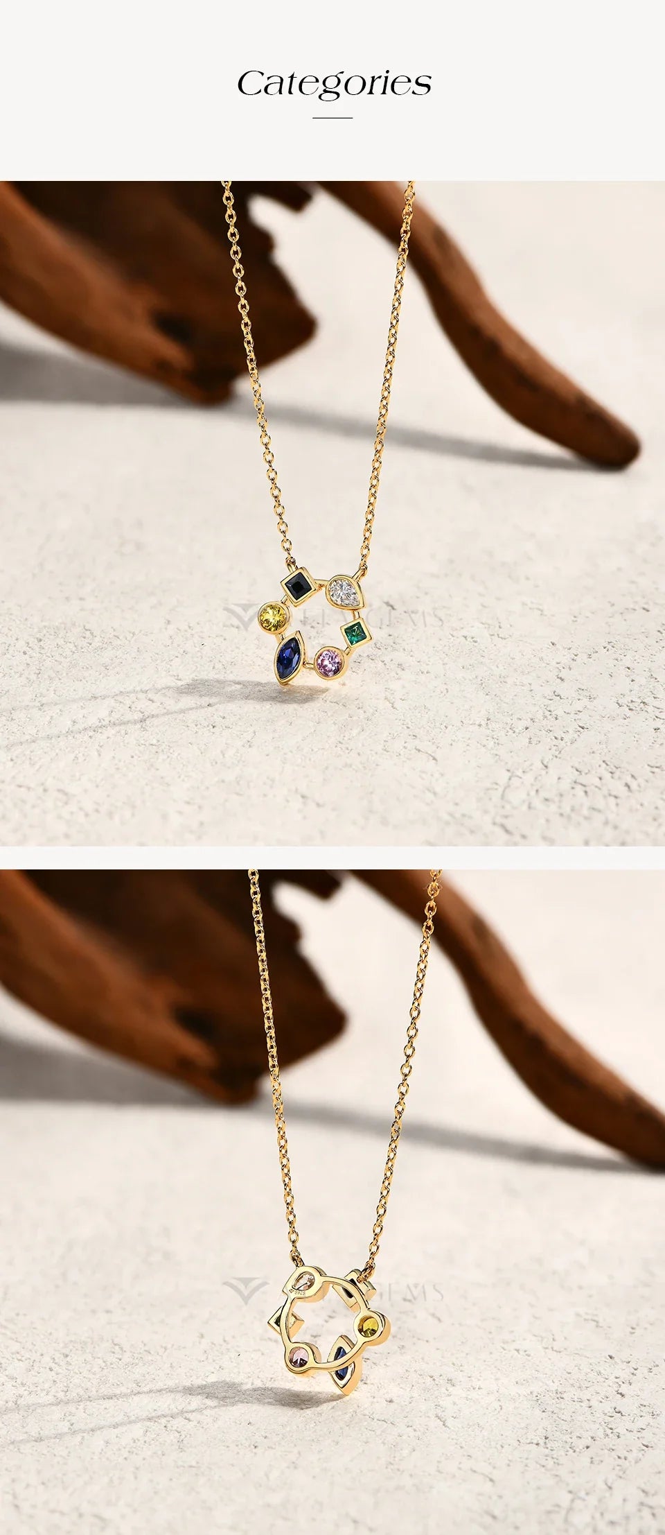S925 Sterling Silver Necklace 18K Yellow White Gold Plated O-chain Pear Zircon Marquise Sapphire Jewelry Gift For Women