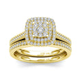 2pcs 14k Gold Filled Rings Set Moissanite Diamonds Certified Wedding Jewelry For Women Waterproof Bride Gift Non Tarnish