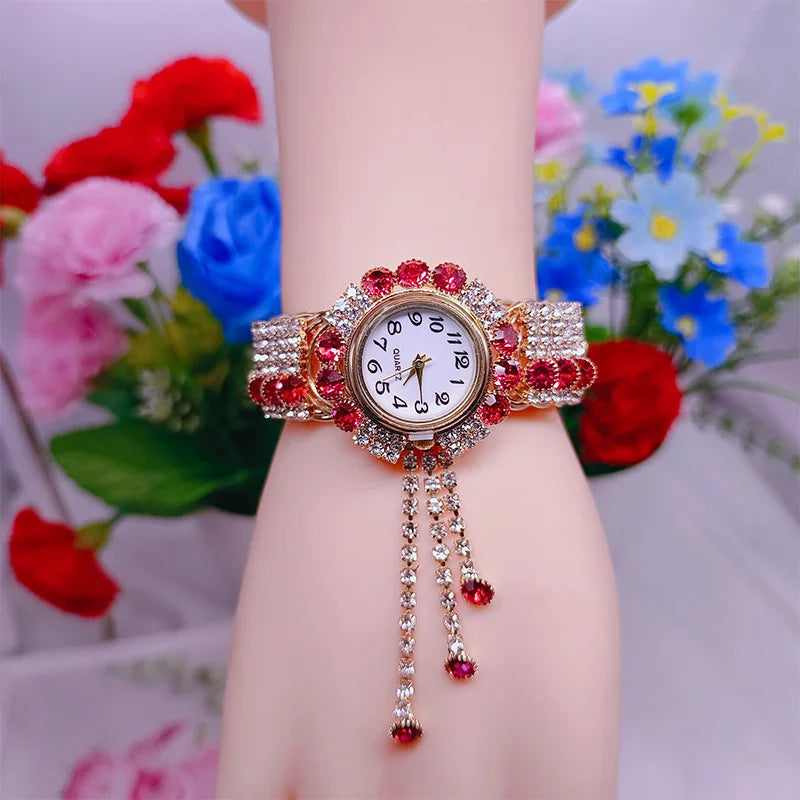 Fashion Women Watch with Shiny Diamond Watch Ladies Luxury Brand Ladies Casual Women Bracelet Crystal Watches Relogio Feminino