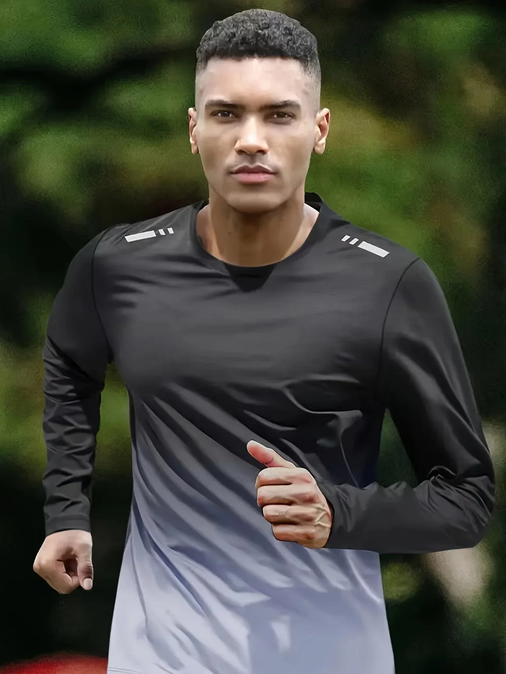 T-shirt men's four seasons long sleeve outdoor speed dry clothes running training breathable leisure fitness top