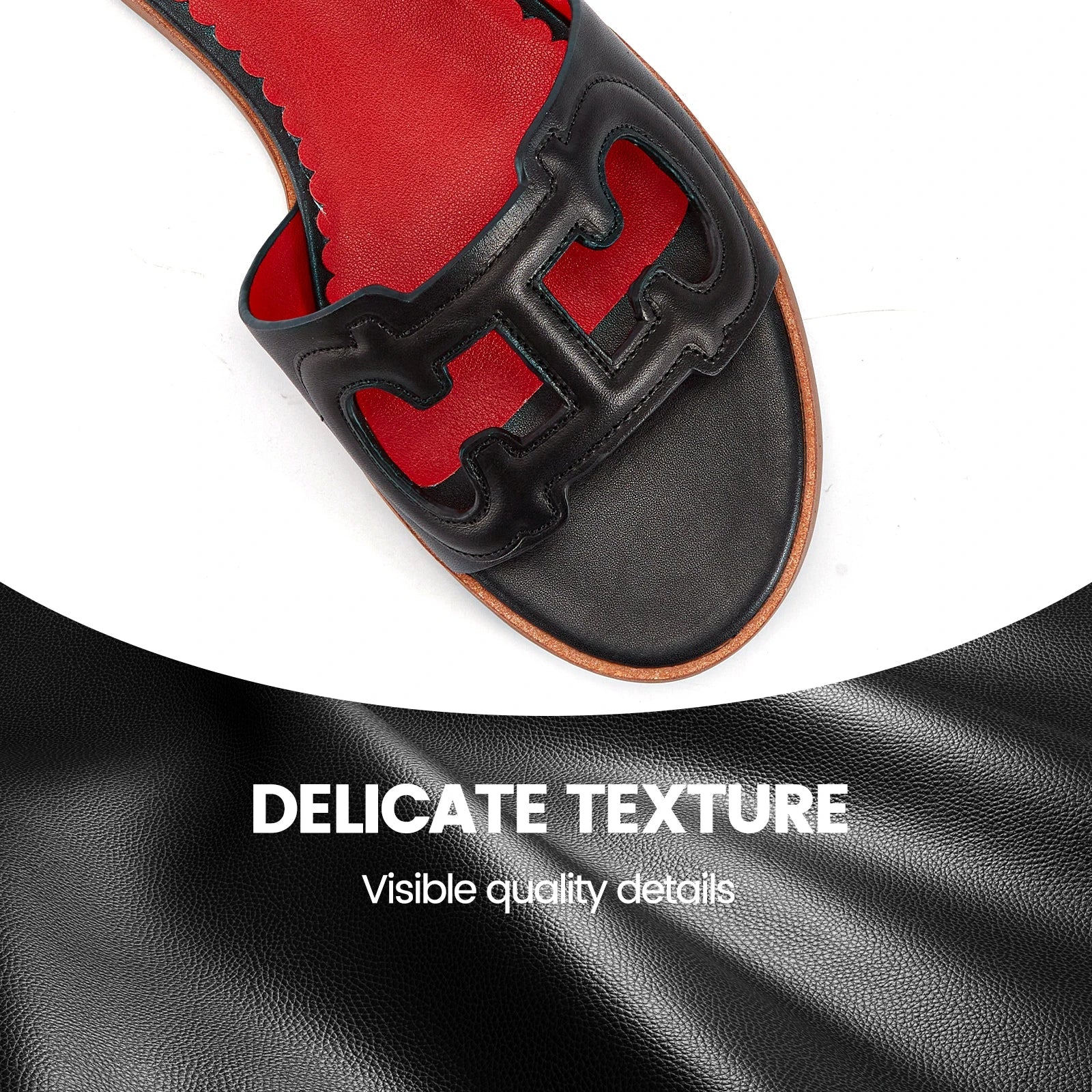 Women's Slippers 2024 Simple Black Flat Flat Women's Shoes Home Indoor Slippers