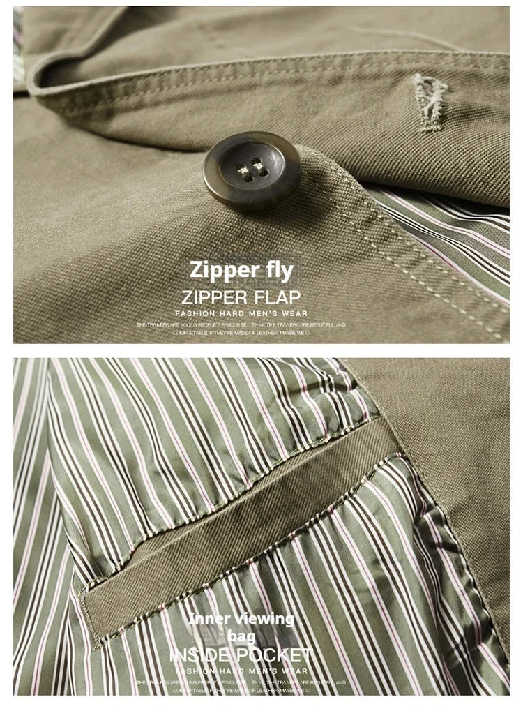 New Cotton Outdoor Comfortable Business Jacket for Men's Spring and Autumn Casual Fashion Suit for Men Blazers Jacket for Man