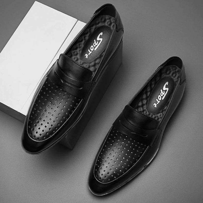 Italy Luxury Brand Fashion Men Casual Shoes Loafer Shoes Men Genuine Leather Slip-on Formal Shoes Moccasins Handmade Man Shoes