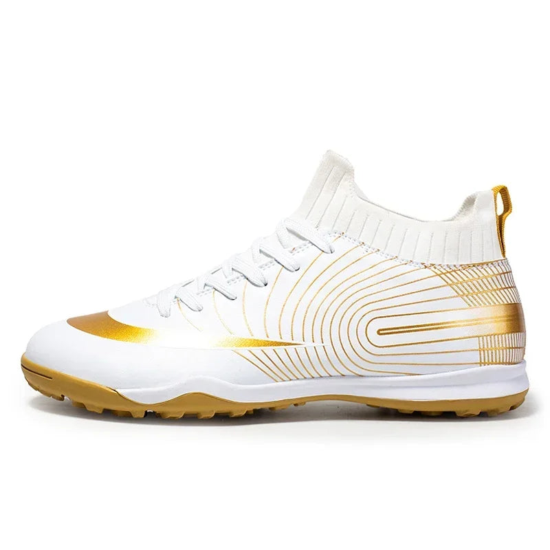 Men Soccer Shoes Ankle Outdoor Long Spikes Football Boots TF Professional Grass Cleats Unisex Football Shoes Chuteira Society