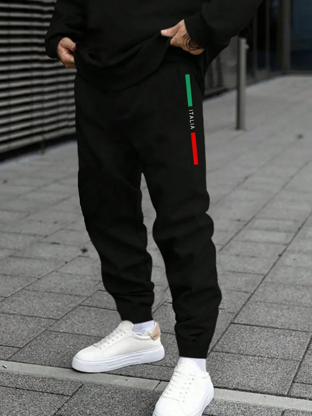 Autumn Mens Tracksuit Italy O Neck Sweatshirt Sweatpants Casual Sports Single Piece Tops Pants Man Clothing Hip Hop Streetwear
