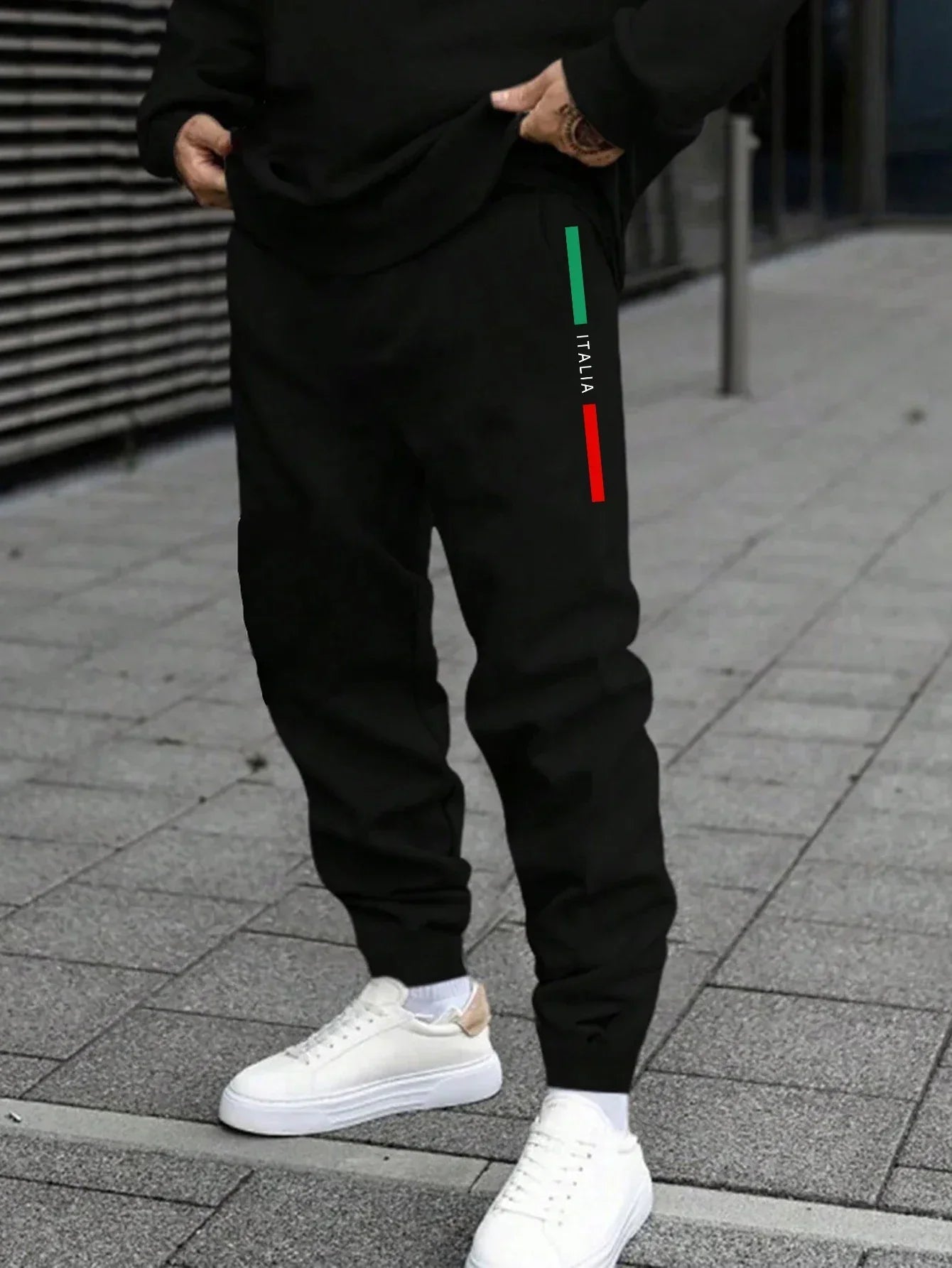Autumn Mens Tracksuit Italy O Neck Sweatshirt Sweatpants Casual Sports Single Piece Tops Pants Man Clothing Hip Hop Streetwear