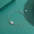 Pure 925 Sterling Silver Luxury 1.0Ct Sparkling Clear CZ Link Chain Charm Bracelet For Women Wedding Engagement Jewelry