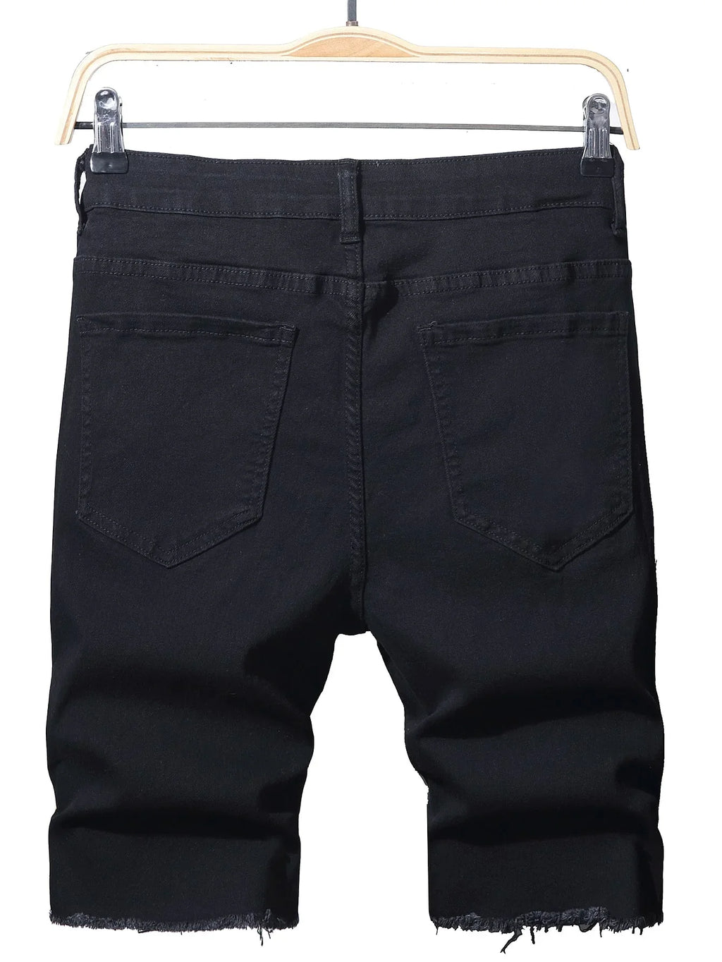 Summer Slim Stretch Men Short Jeans Fashionable Retro Patchwork Denim Shorts Streetwear Cotton Cargo Shorts Male