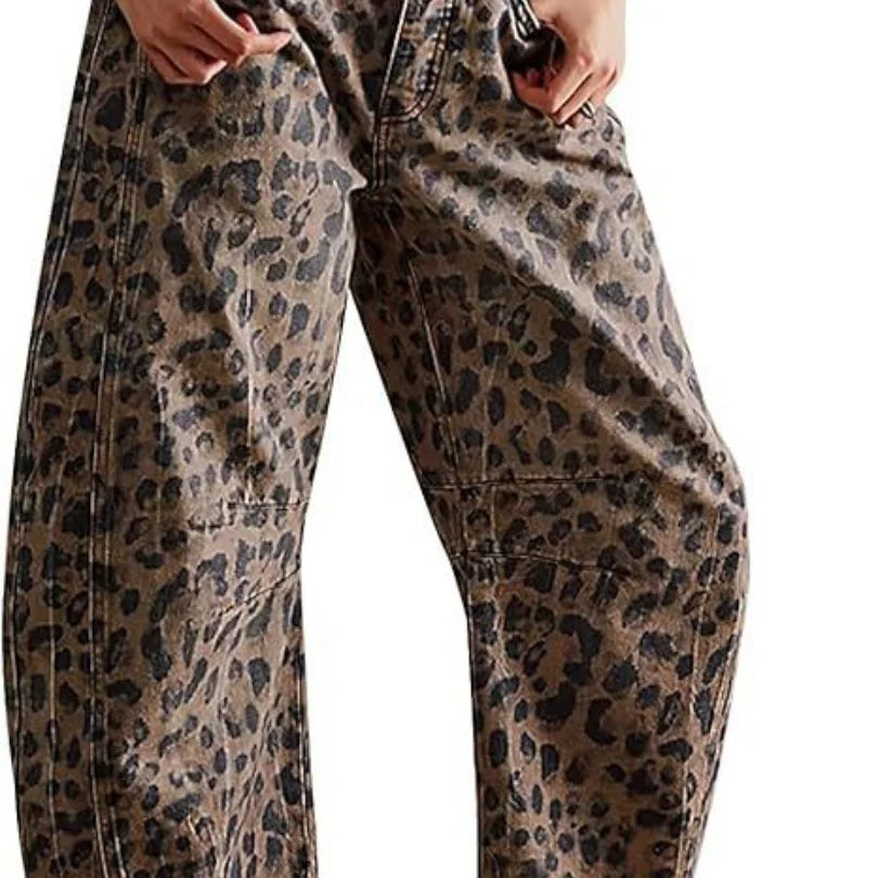 Casual Loose Mid-waist Cylindrical Women's Jeans