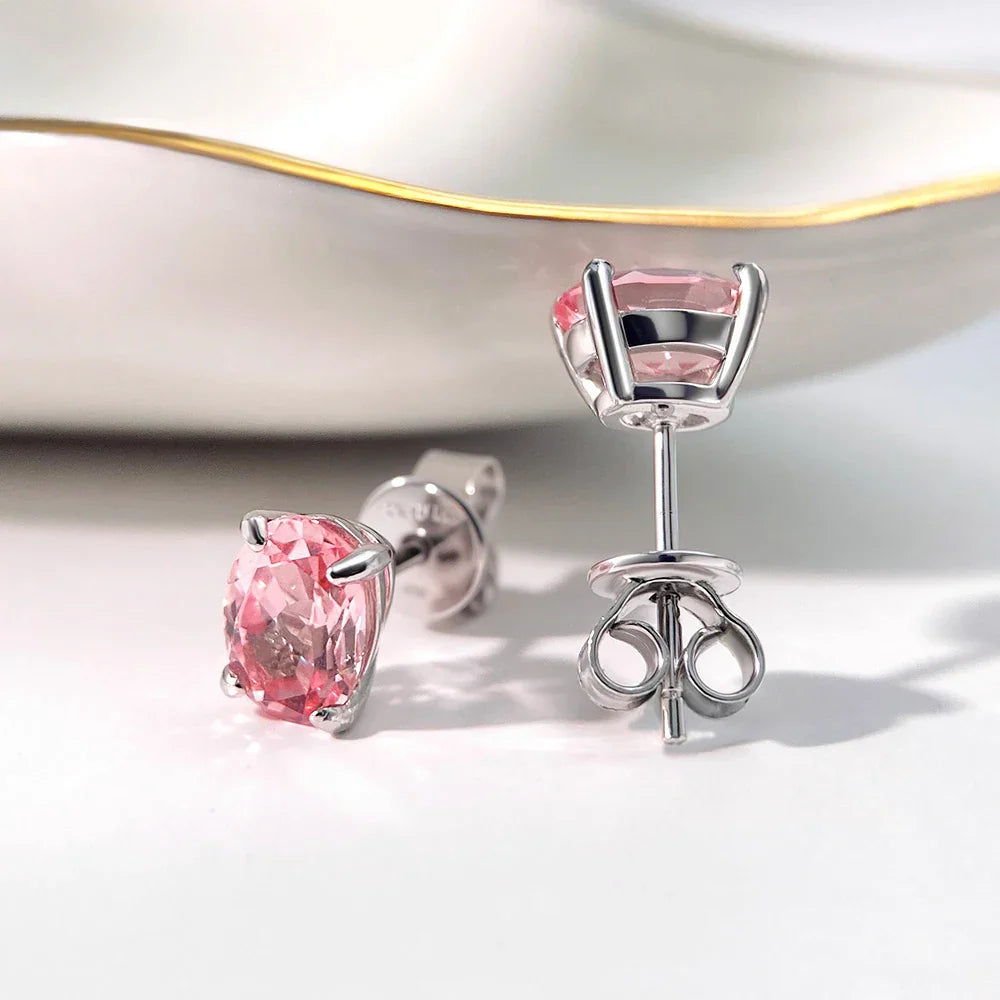 1-4CT Oval Cut D Color Moissanite Diamond Stud Earrings GRA Certified For Women Unisex Gemstone Party 925 Silver Earring