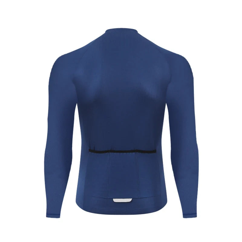 Men Cycling Jersey Long Sleeve Mountain Bike Shirt Three Pocket safty Reflective Cycling Jacket Sportswear Camisetas De Hombre