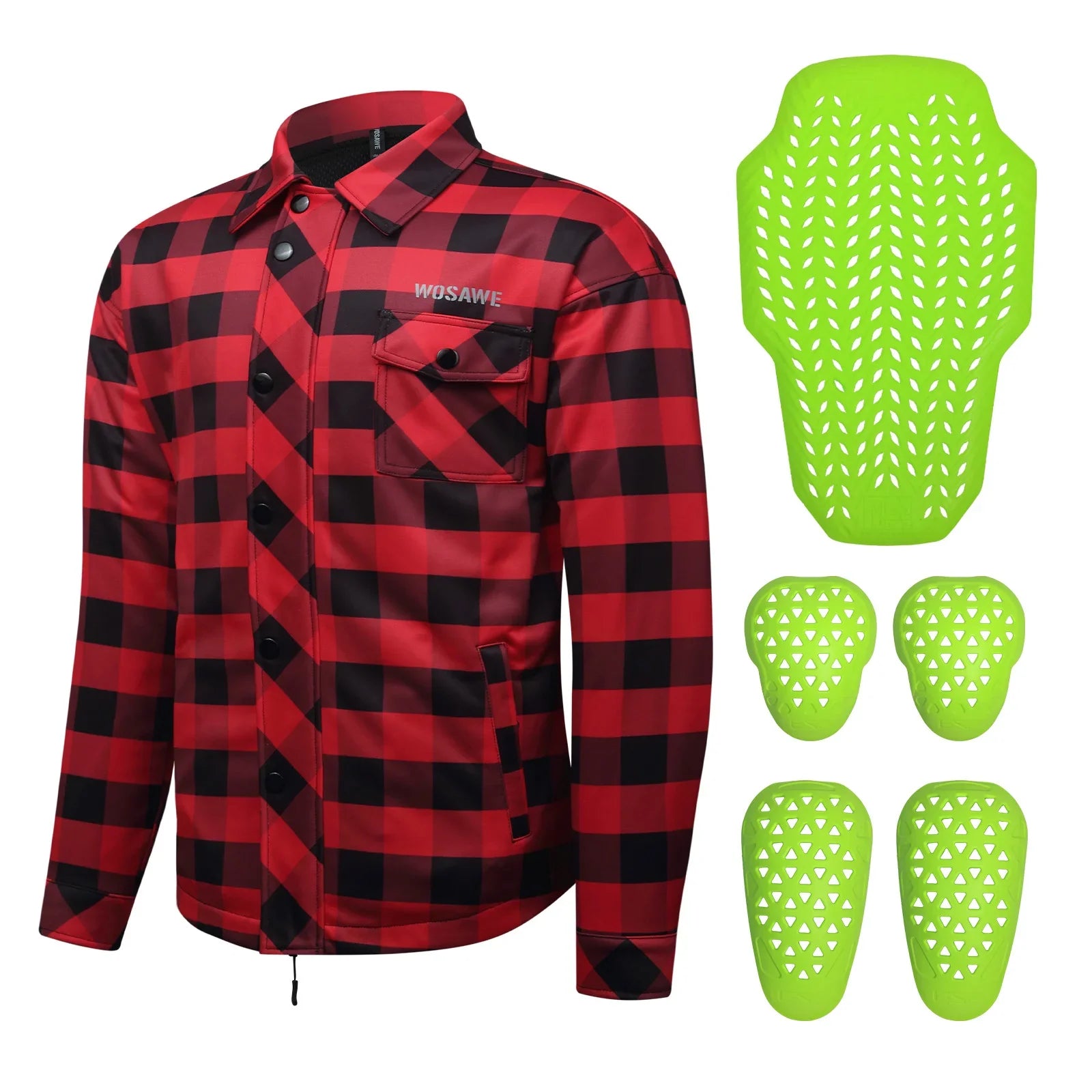 Men's Women's Winter Motorcycle Jacket Warm Motocross Motorbike Checkered Casual Outdoor Riding Shirts