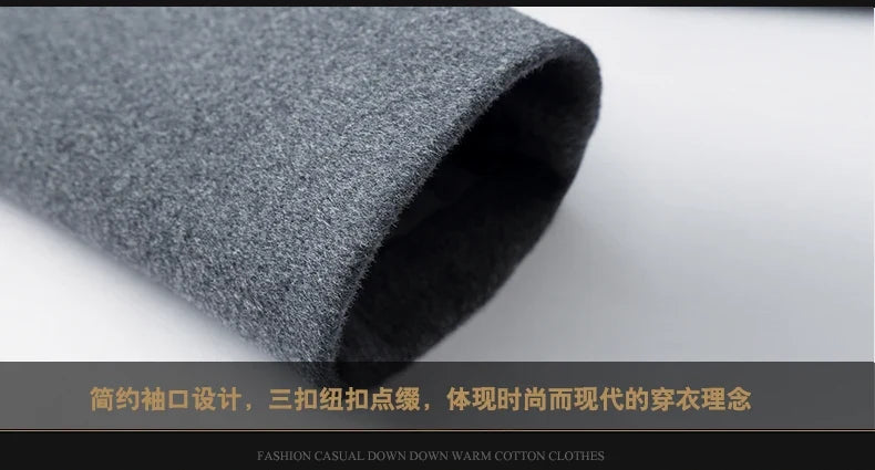 Men's High-Quality Autumn Winter Wool Coat Long Fashion Trench Coat Over-the-Knee Thick Cotton M-4XL