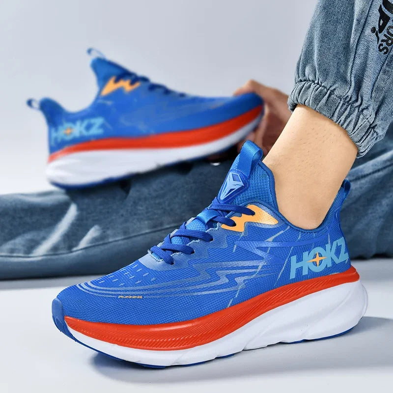 Men's Running Shoes Cushioning Outdoor Non-Slip Jogging Breathable Trainer Race Sneakers Luxury shoes Mesh Couple Off-road Shoes
