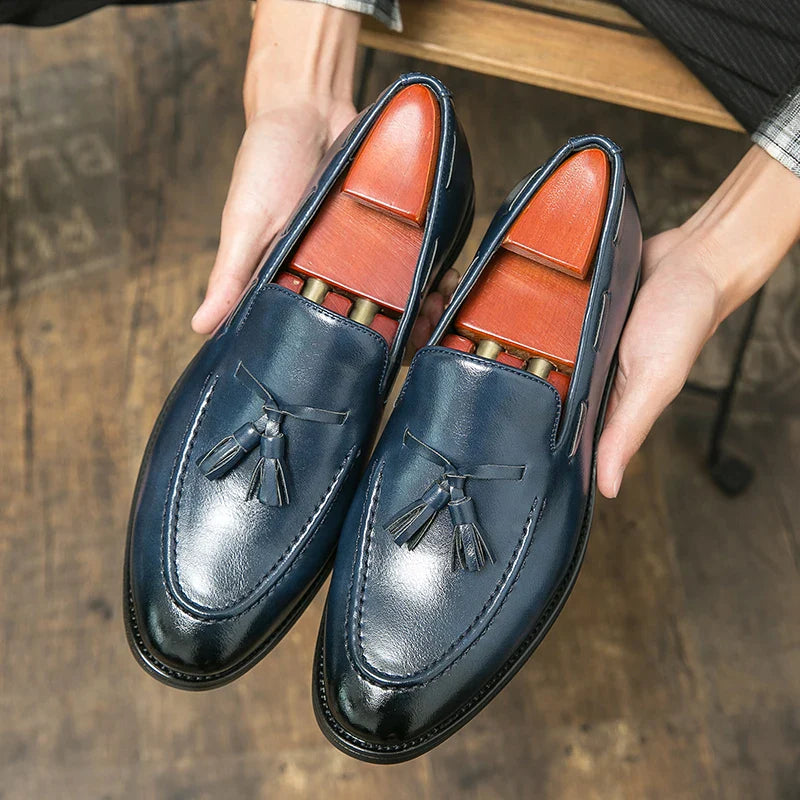 Men’s Classic Casual Loafers – Slip-On Lightweight Walking Shoes (Black, Brown, Navy)