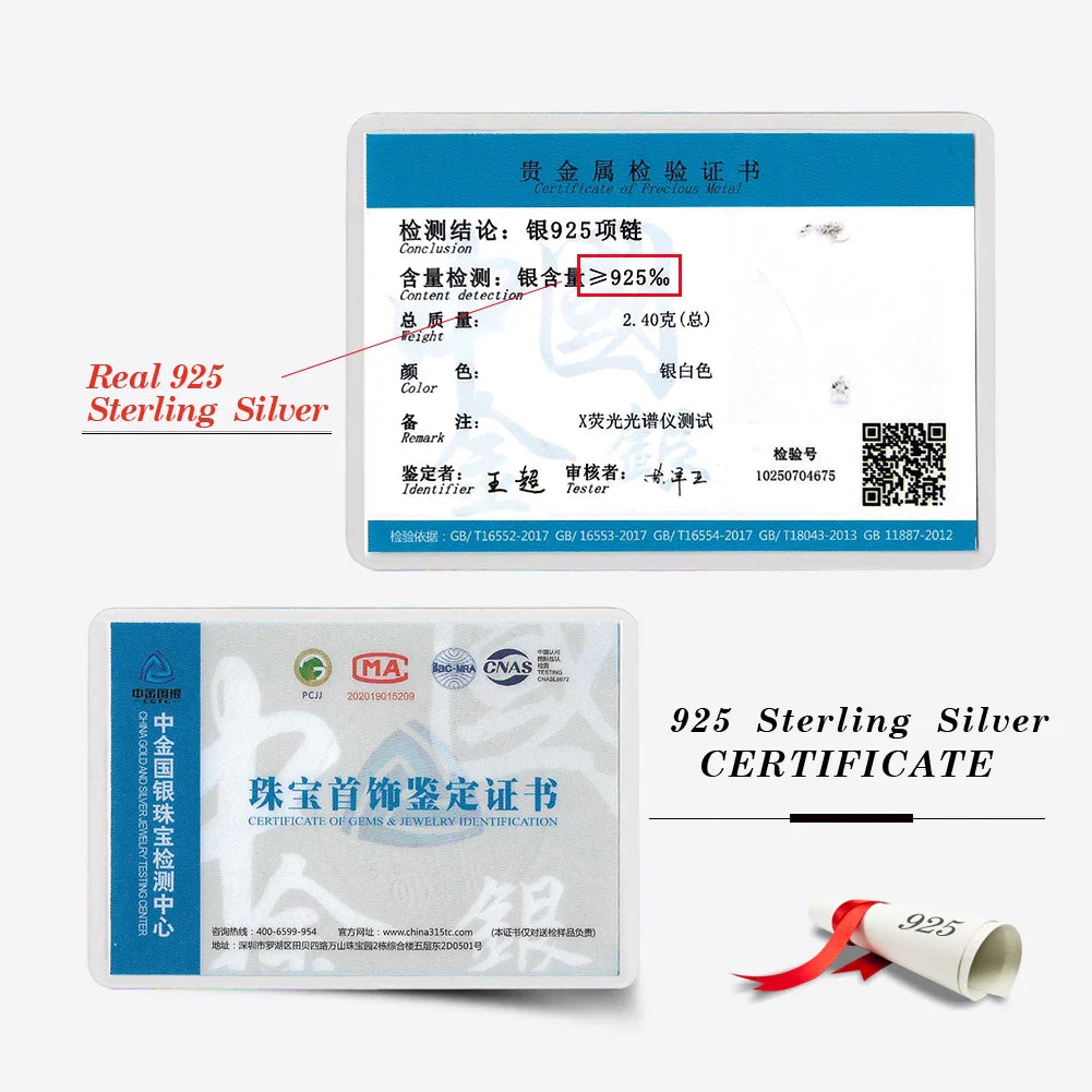 Top Quality 925 Silver Transparent Invisible Fishing Line Chain Shiny 8A Zircon Rectangle Pendant Necklace LZN34