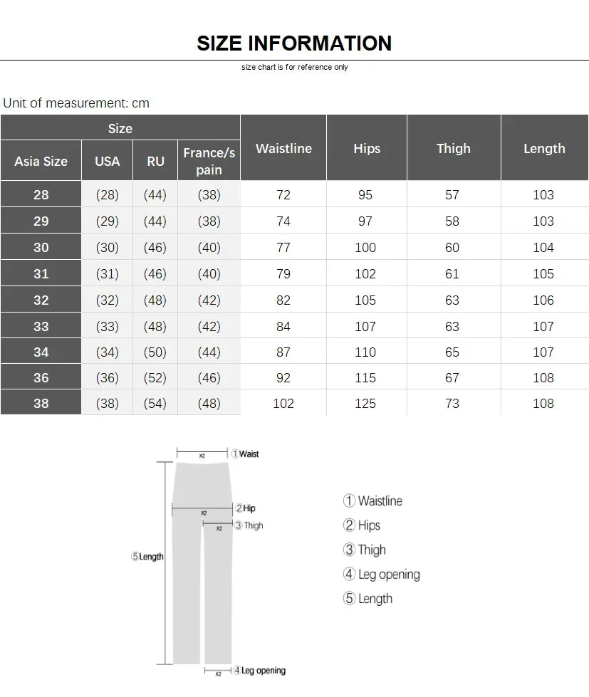 Men's White Casual Jeans New Denim Pants Comfortable Fashion Stretch Slim Fit Straight Trousers Male Clothing Streetwear Jeans