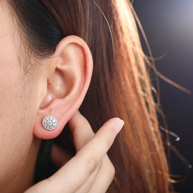 D Color Moissanite Stud Earrings For Women Top Quality 100% 925 Sterling Silver Sparkling Wedding Jewelry Shining Ear Accessory