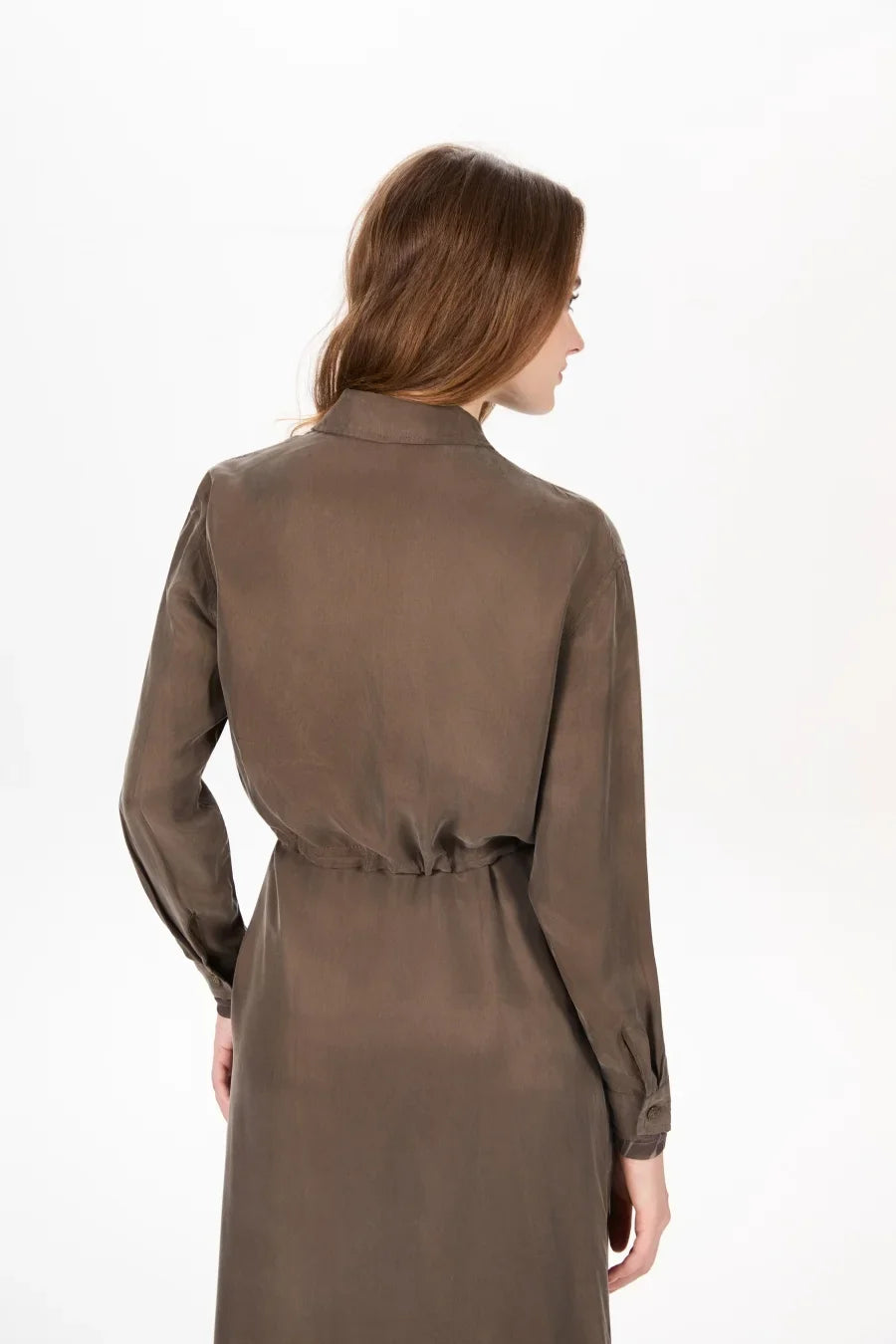 AW25 super soft high quality expensive cupro collection shirt + slip dress + skirt + print mockneck woman matching set