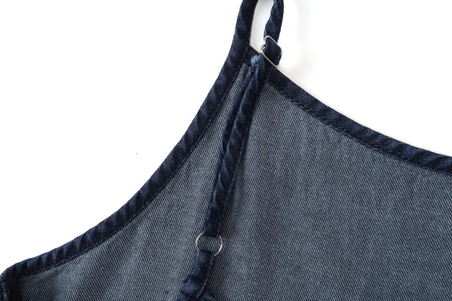 AW25 Denim set loose Shirt + slip dress Aline adjustable dress