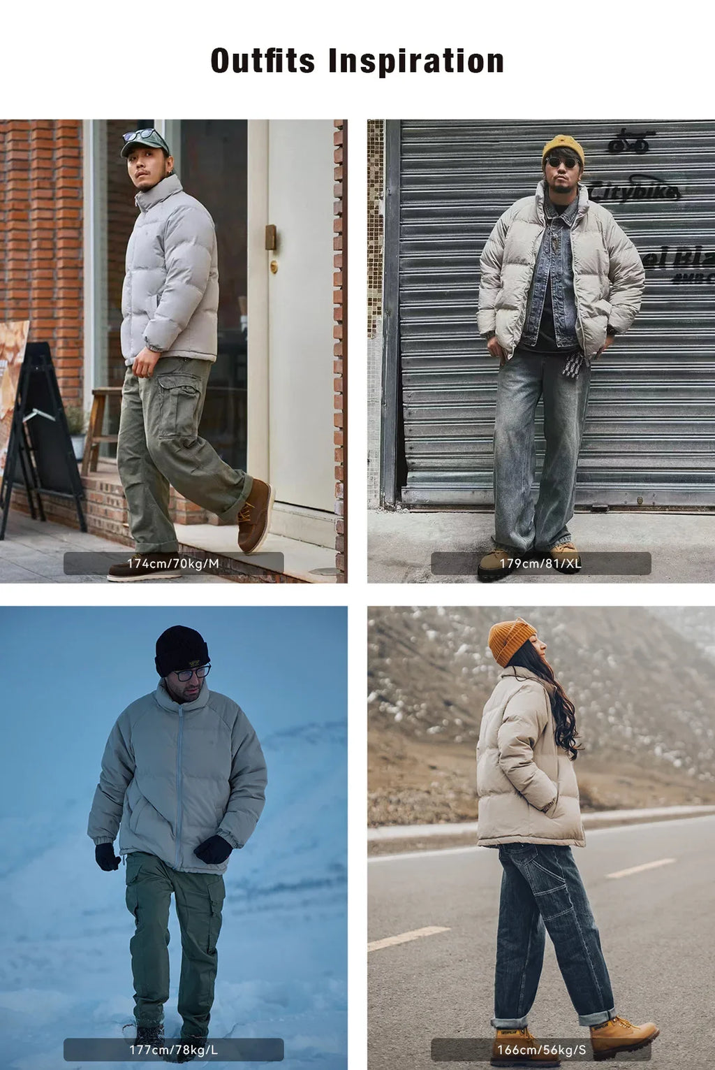 Winter Down Jacket for Men White Duck Down Filling Outdoor 4-Grade Waterproof Stand-up Collar Coat Thickened Warm Jacket
