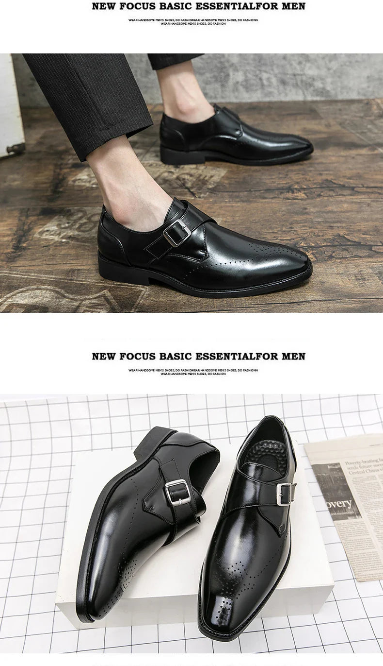 Leather Shoes For Man Loafers Casual Fashion Business Formal Shoes wedding Big Size Designer Shoes High Quality