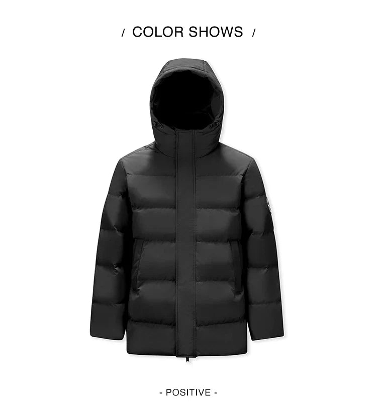 Down Jacket Men 2026 Winter New Hooded Mid-Length Thick Versatile Coat
