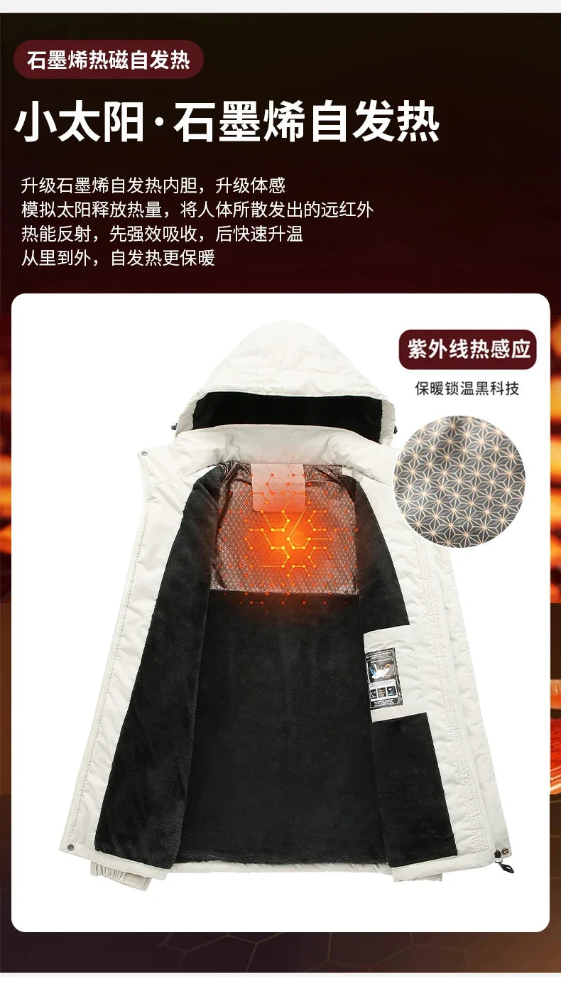 Large Size 8XL Winter Jacket Men Hooded Jumper Windbreaker Male Waterproof Windproof Warm Fleece Big Plus Thermal Outdoor Coat