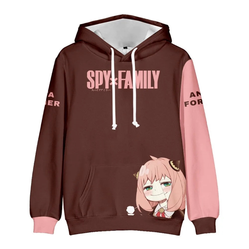 Spy x Family Anime Hoodie - Anya Forger Graphic Sweatshirt for Adults & Kids, Unisex Fall/Winter Wear
