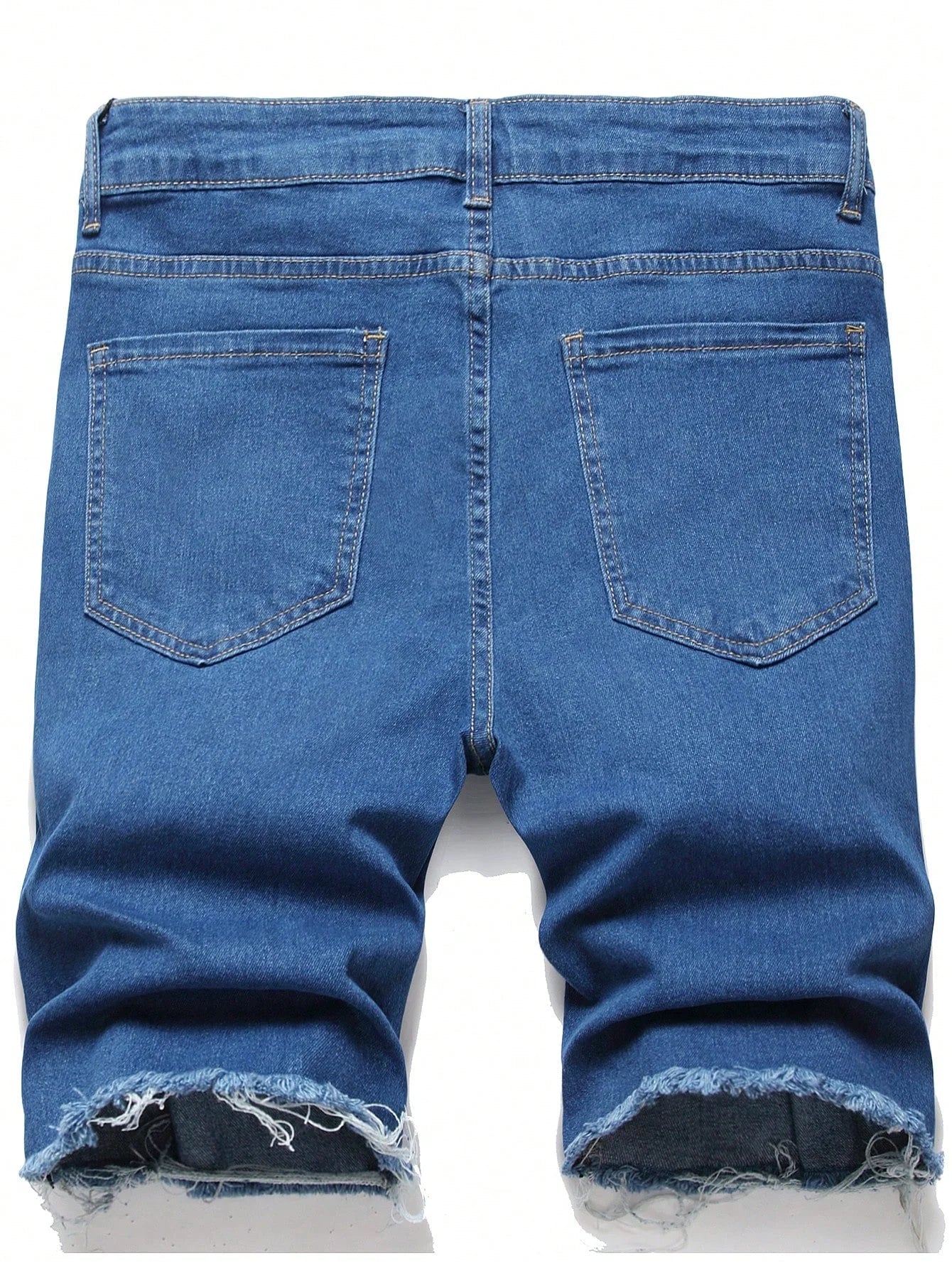 Summer Slim Stretch Men Short Jeans Fashionable Retro Patchwork Denim Shorts Streetwear Cotton Cargo Shorts Male