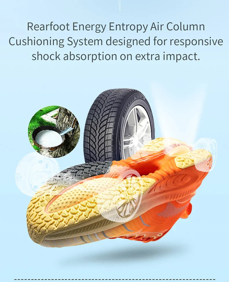 New Cushioning Running Shoes For Men Suitable Heavy Runners Lace Up Sports Women Non-slip Outdoor Athletic Male Sneakers