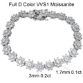 Full Moissanite Tennis Bracelet For Woman S925 Silver Certified Lab Diamond Flower Shape Bracelet Party Fine Jewelry