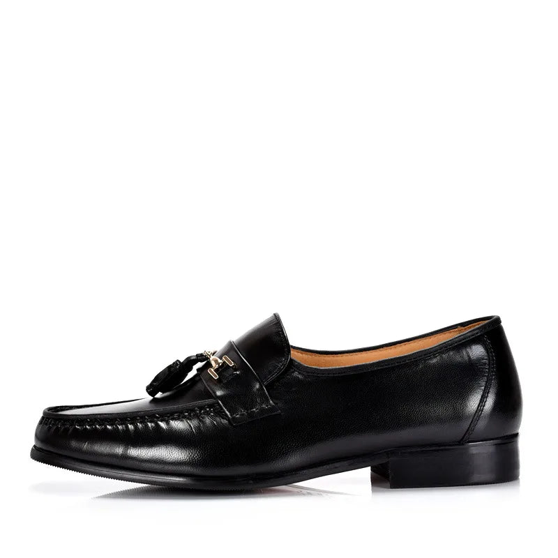 Luxury Brand Men Genuine leather Shoes Moccasins Men's Tassel Loafers Vintage Slip-on Casual Men Social Dress Shoes