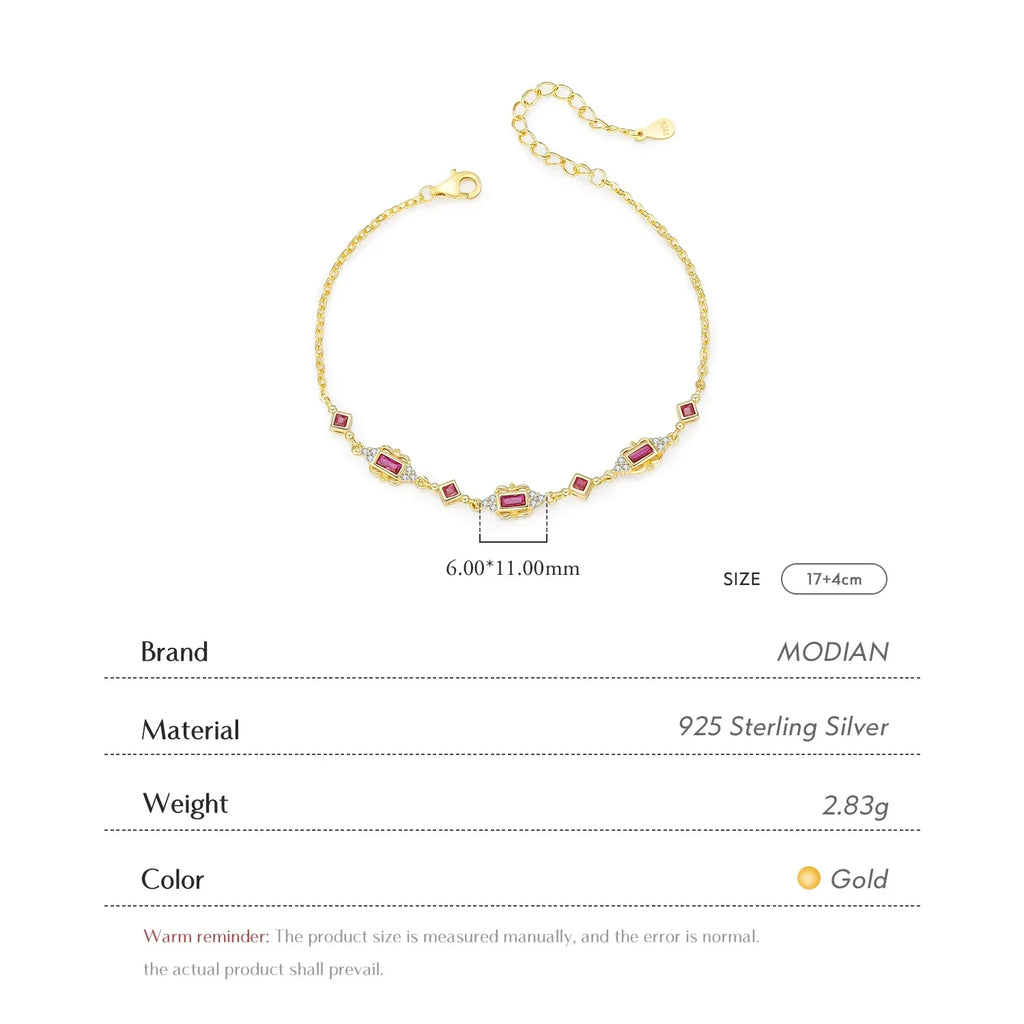 925 Sterling Silver Exquisite Retro Crown CZ Bracelets Gold Color Adjustable Link Chain Bracelets For Women Jewelry