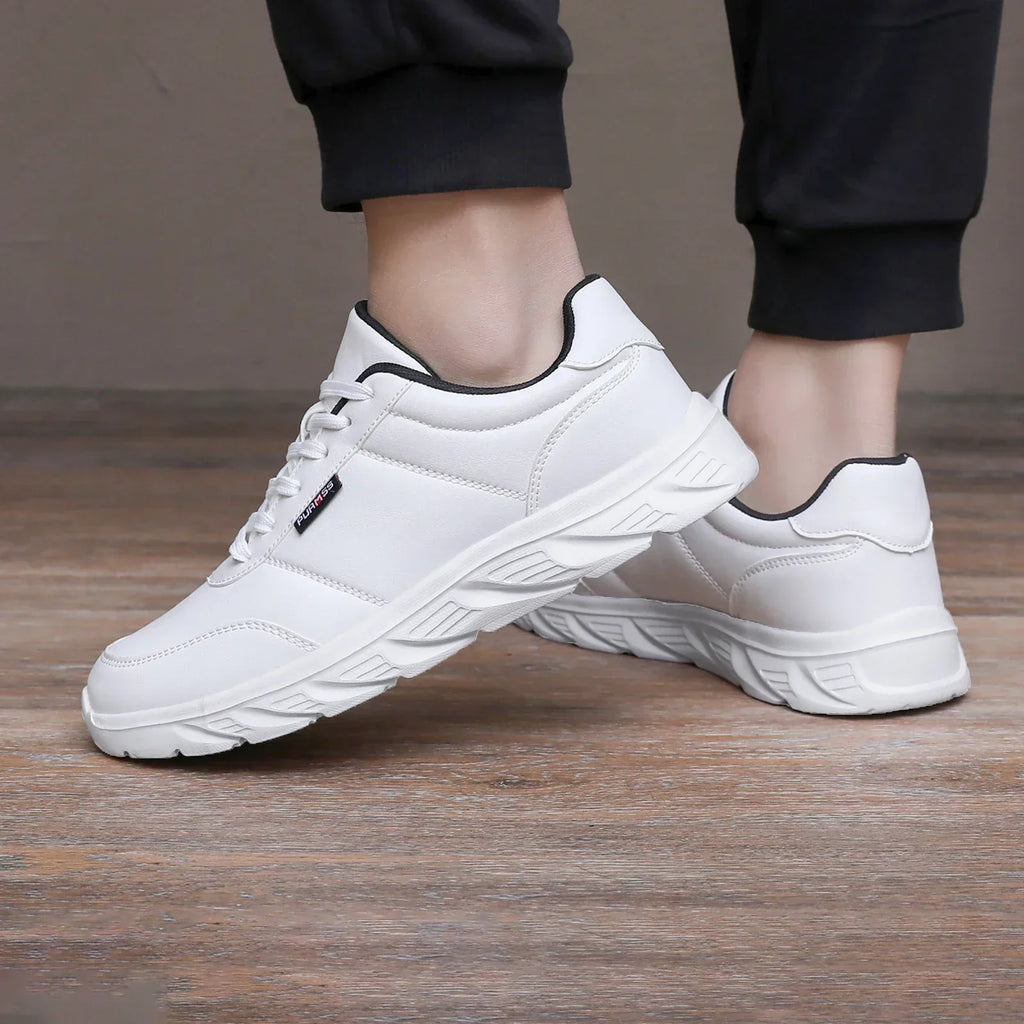 2025 Men Shoes Spring Autumn Waterproof Walking Sneakers Leisure Male Leather Sports Shoes Non-Slip Footwear