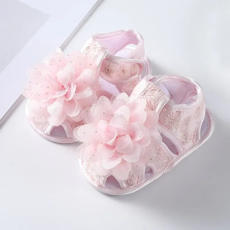 New Children Summer Clogs 0-18M Newborn Infant Baby Girl Princess Bowknot Sandal Sneakers Toddler Soft Crib Walkers Casual Shoes