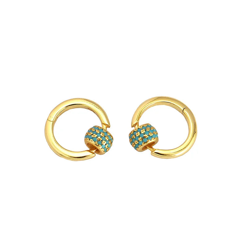 925 Sterling Silver Earring Zircon Sun Flower Ear Ring Geometric Style Water Drop Ear Bone Cute Temperament Woman Girl Ear Jewel