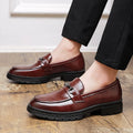 2026 Spring New British Fashion Men's Casual Leather Shoes Korean Style Slip-On Loafers Formal Men's Leather Shoes