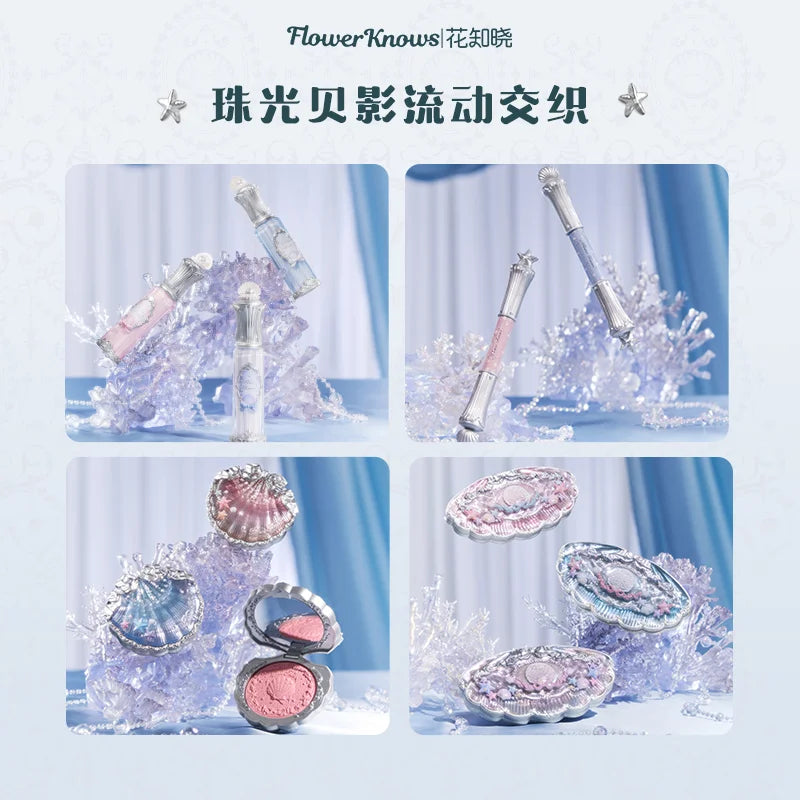Gift Box Makeup Set Little Angel Full Box Lip Glaze Blusher Shell Jewelry Flower Know Birthday Gift Kit