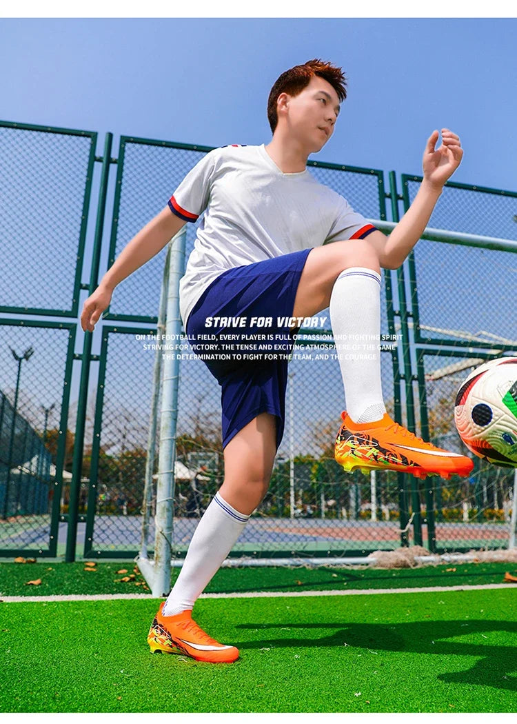 Hot Selling Soccer Shoes Society Professional Grass Training Original Football Field Boots Cleats Indoor Non Slip Futsal Sneaker