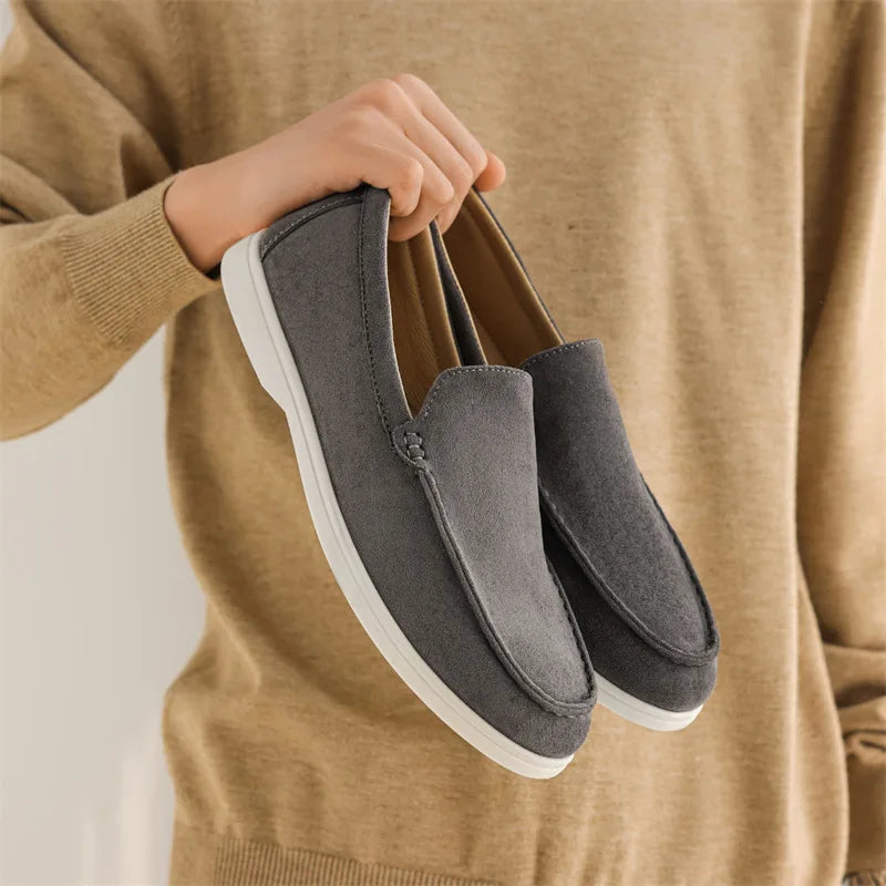 Men’s Casual Leather Shoes – Soft Comfort Walking Loafers for Daily Wear