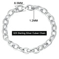 1.2mm Moissanite Tennis Bracelet with  925 Sterling Silver Cuban Link Chain Birthday Party Gifts Jewelry for Women Men