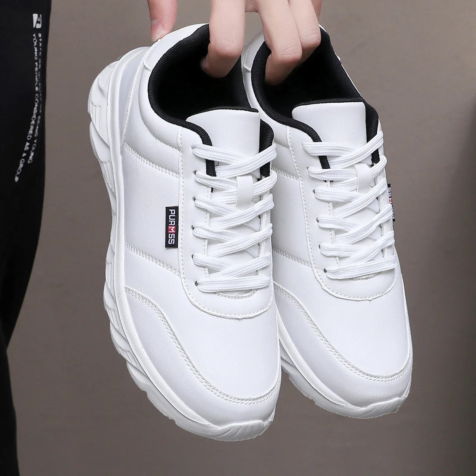 Men Shoes Soft Moccasin Shoes Comfortable Casual Shoes for Men Solid Black White Walking Men Sneakers Footwear Plus Size 39-46