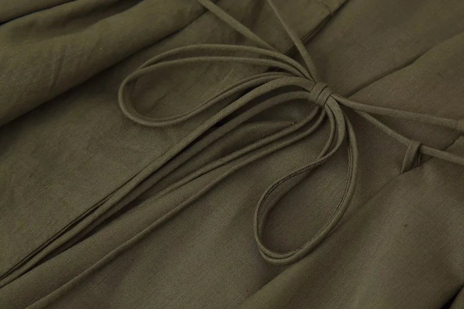 2026 Spring Summer Vintage Women Dress Fashion Single Breasted Sashes Draped V Neck Sleeveless Chic Brown Ladies Dresses
