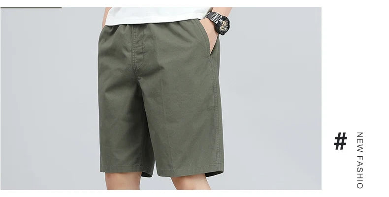 Mens Light Weight Cotton Shorts Summer Casual Shorts Baggy Sports Gym Work Shorts Wide Leg