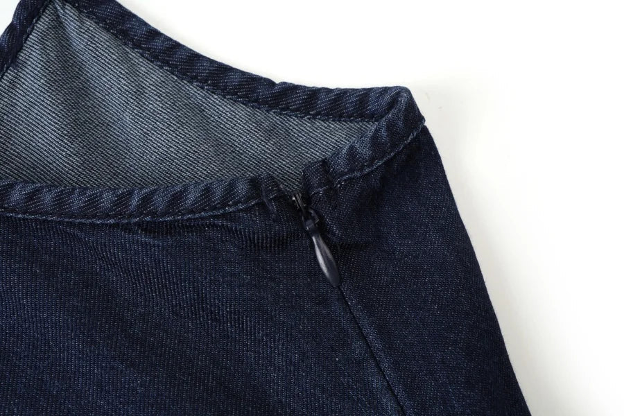 AW25 Denim set loose Shirt + slip dress Aline adjustable dress